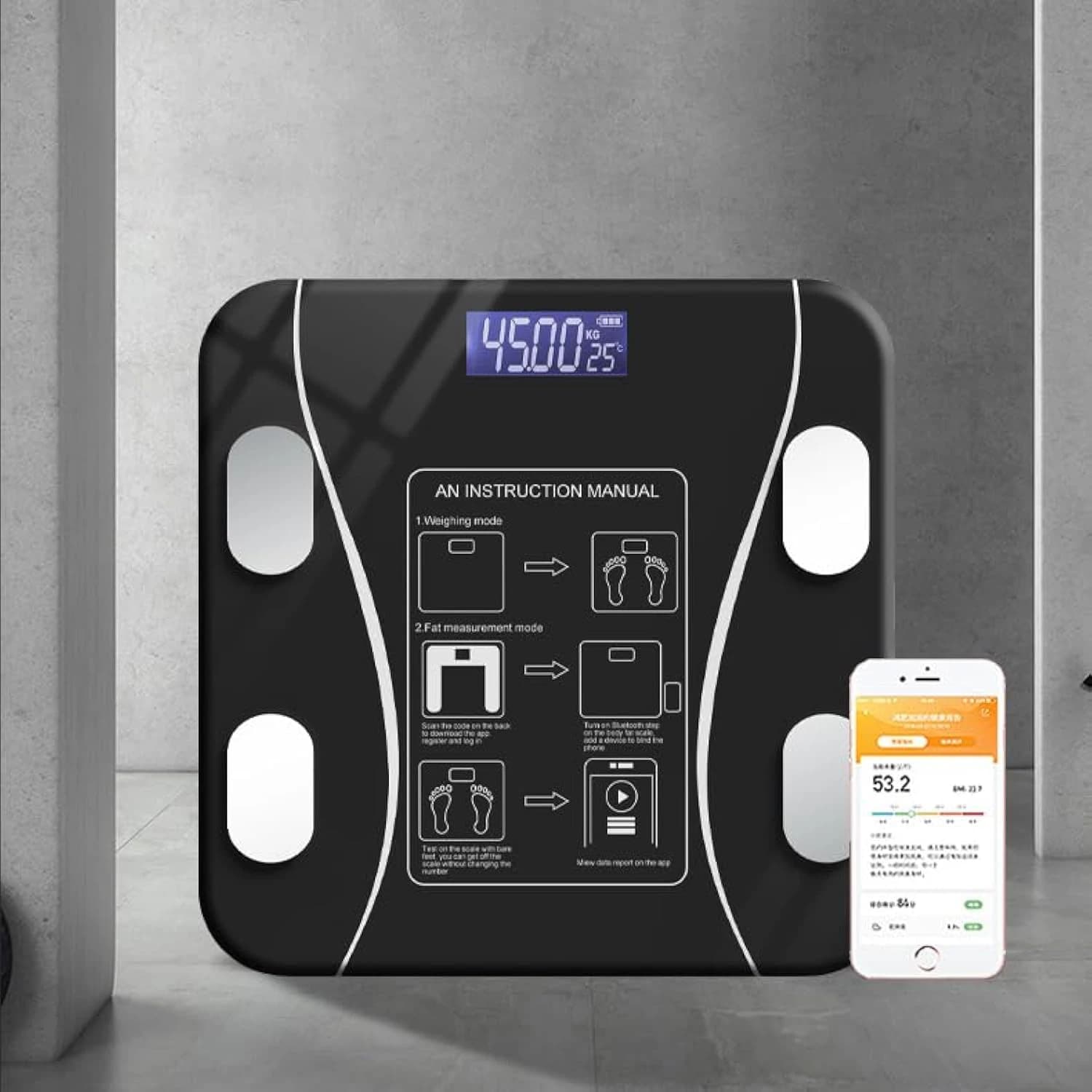 Wireless Smart Digital Bathroom Scale with BMI & Body Fat App