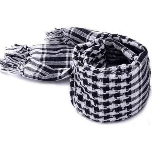 Palestinian Striped Scarf - Black & White