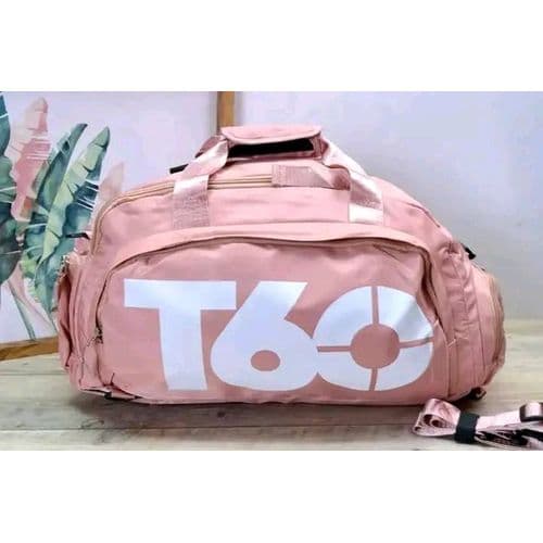 Trendy Water-Resistant Gym & Outing Bag - Pink