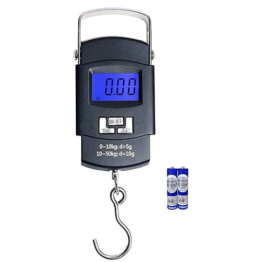 EasyULT 55 kg Digital Luggage Scale, Electronic Balance Digital Fishing Hanging