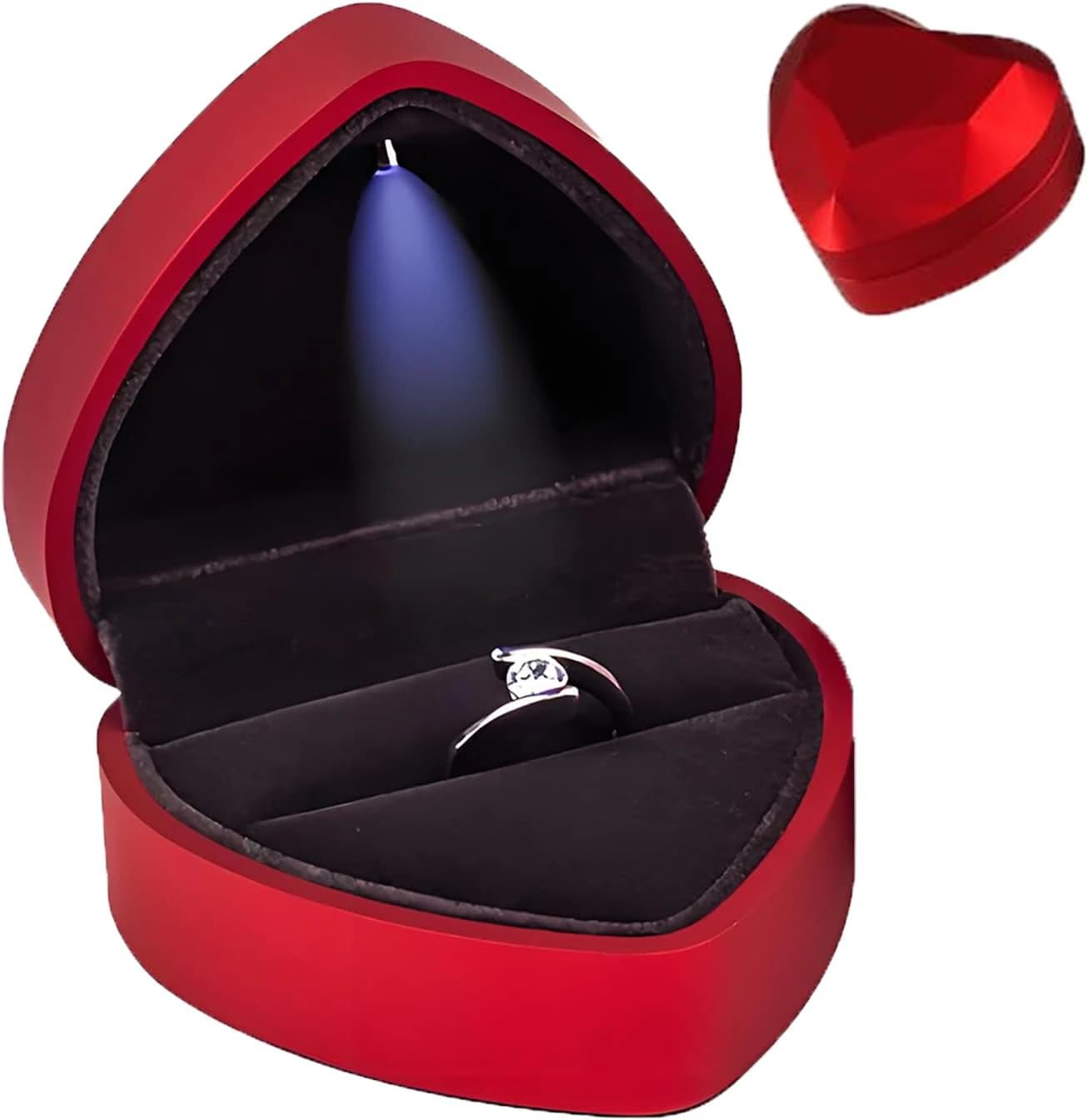 Red Ring Box with LED Light for Proposal