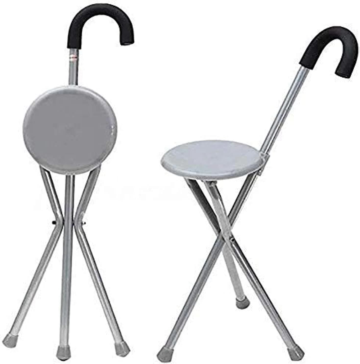 Foldable Tripod Walking Cane with Seat