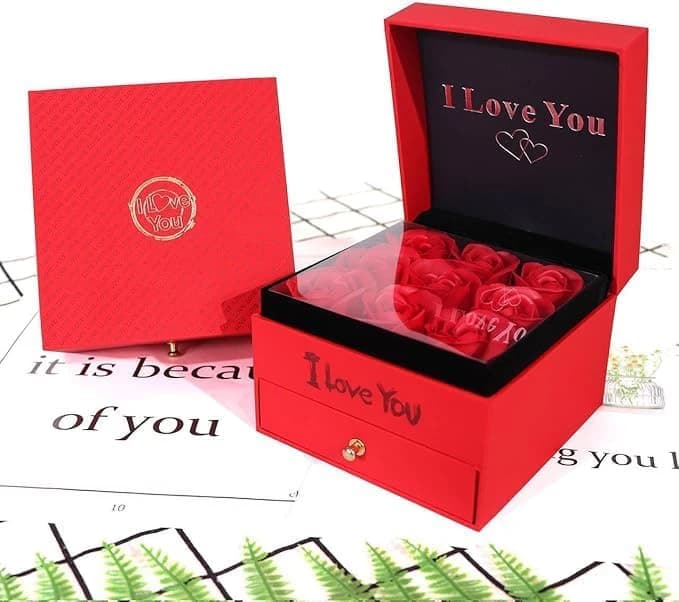 Eternal Rose Jewelry Gift Box with 9 Preserved Roses
