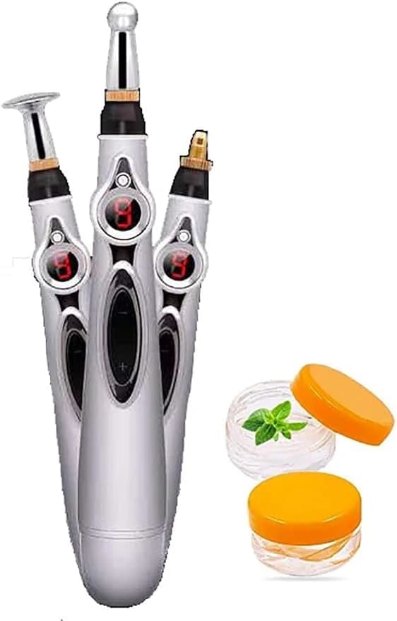 Electric Acupuncture Massager Pen with 3 Heads
