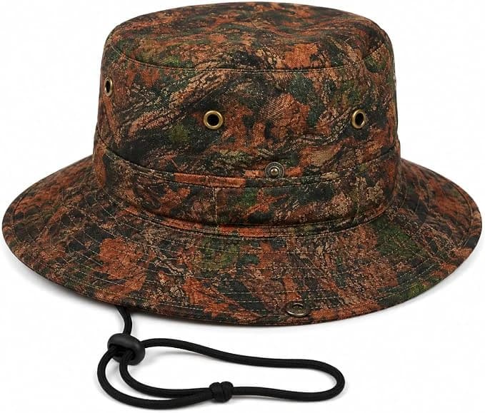 Outdoor Wide Brim Beanie Hat with Adjustable Drawstring