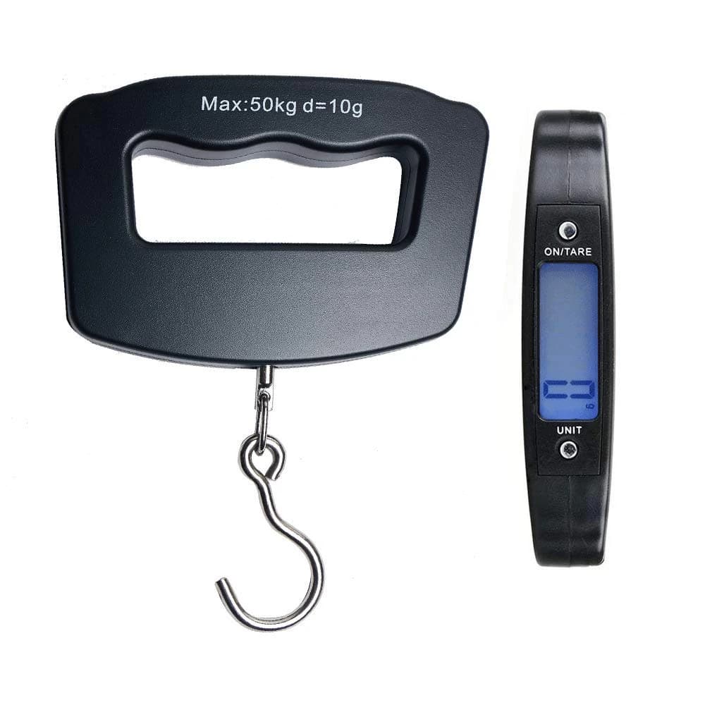 Digital Hanging Luggage Scale – 50 kg, Black