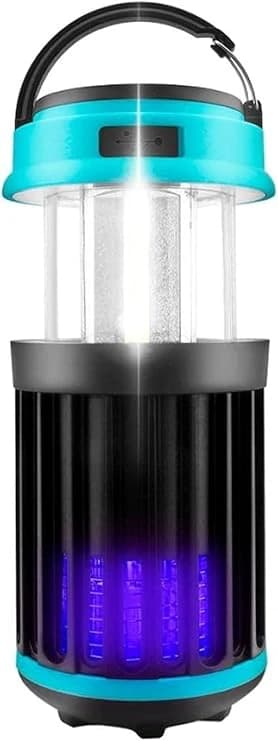 Solar LED Mosquito Killer Lamp, Rechargeable & Waterproof - Blue