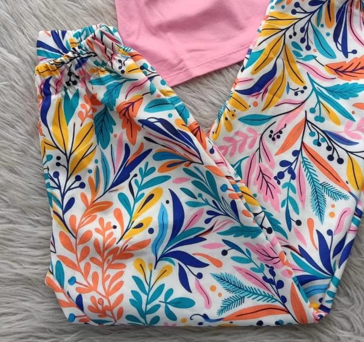 Printed Crepe Kids' Pants – Sizes 6 to 12 Years