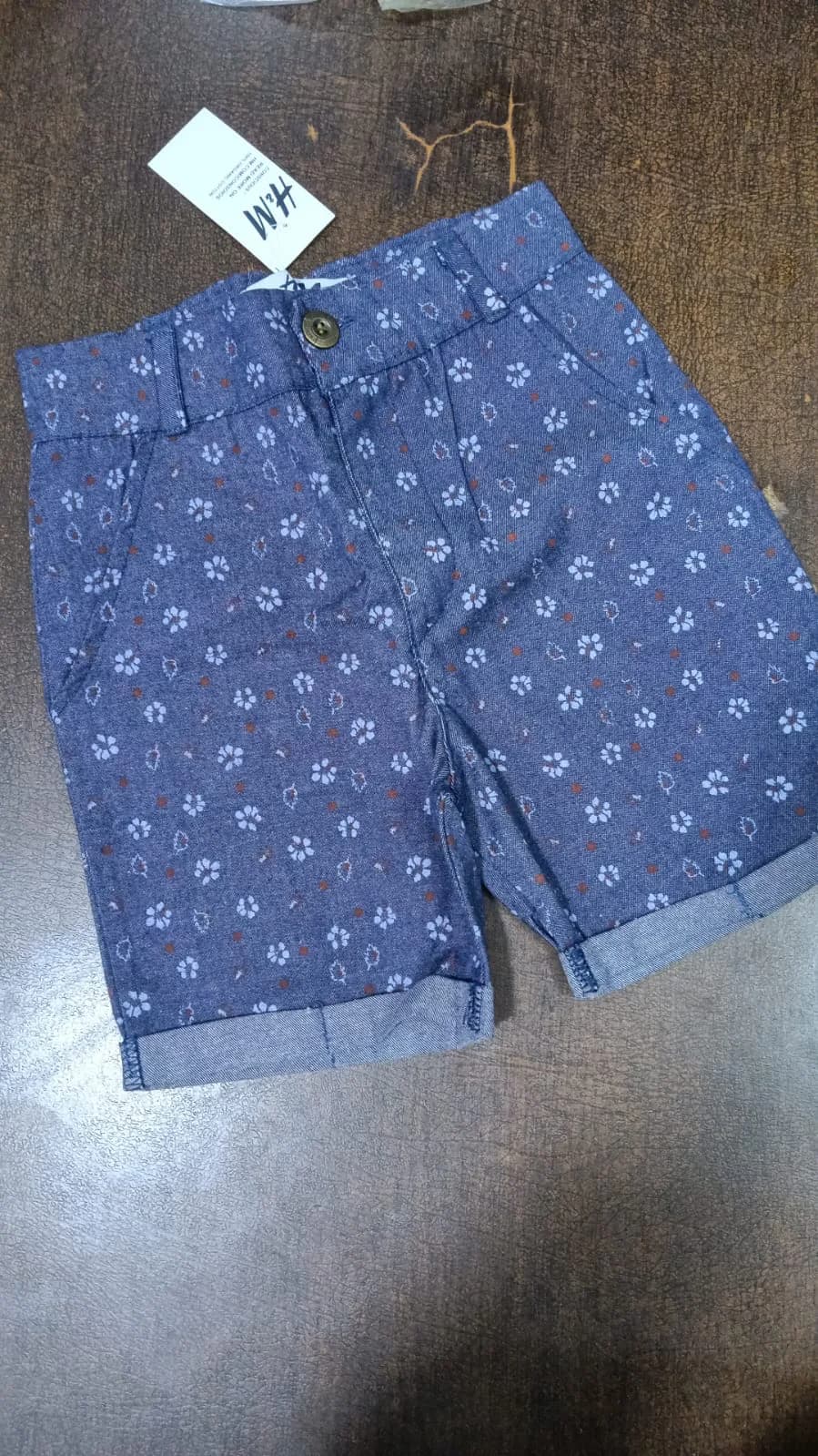 Kids' Printed Denim Shorts – Size 5 Years