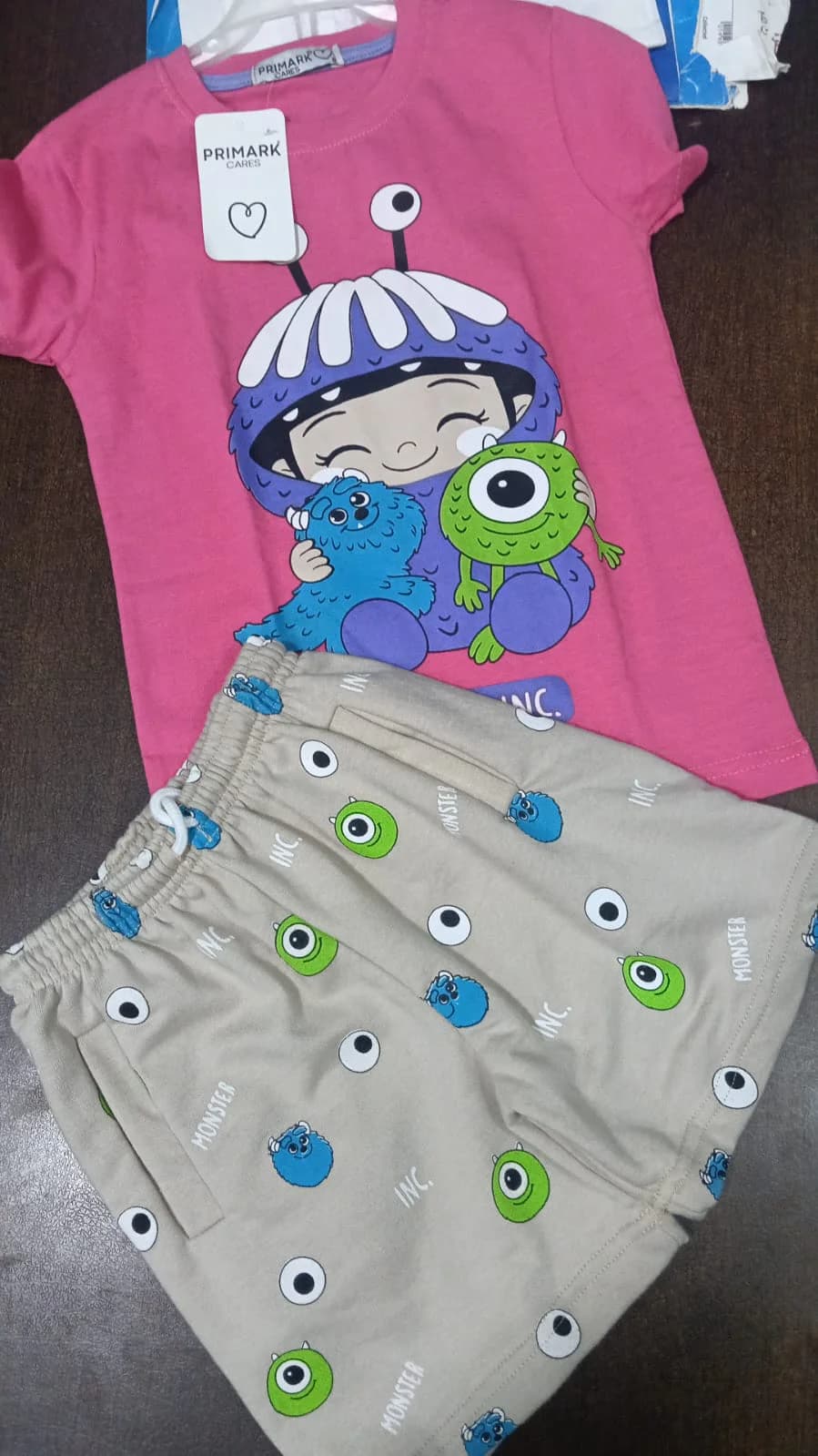 Girls' Summer Melton Pajama Set with Shorts – Size 8 Years