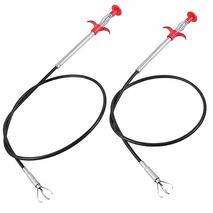 2-Pack Drain & Sink Unblocker with Flexible Claw Wand – 2m