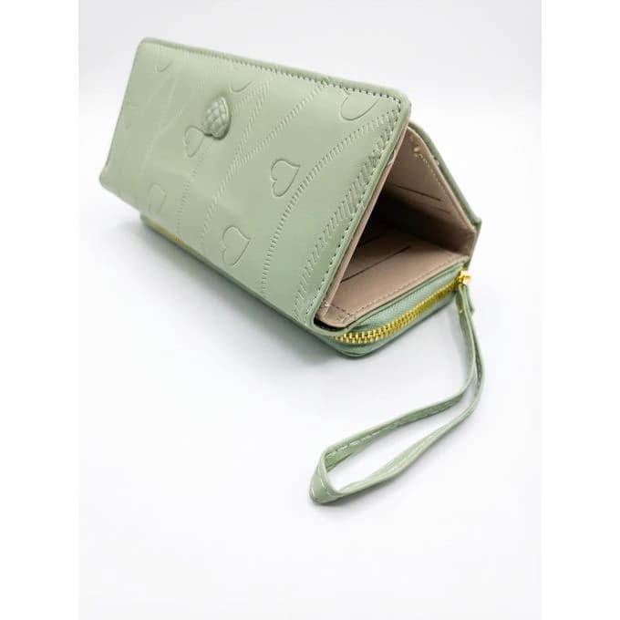 Multi-Purpose Faux Leather Hand Wallet with Magnetic Snap and Zipper
