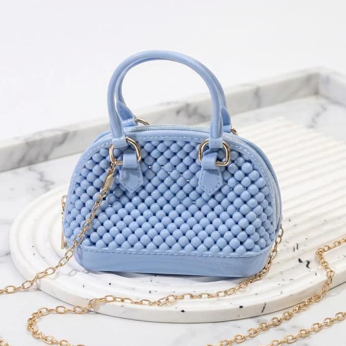 Trendy Girls' Handbag & Crossbody Bag – Unique Textured Design