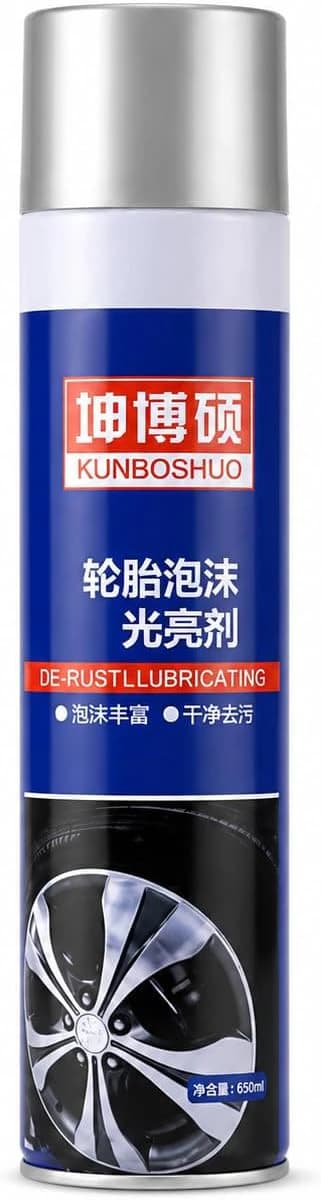 Car Tire Cleaning & Polishing Foam 650ml – Black Shine & Protection