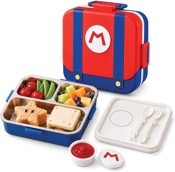 Multi-Compartment Lunch Box with Handle, Inner Tray and Tableware