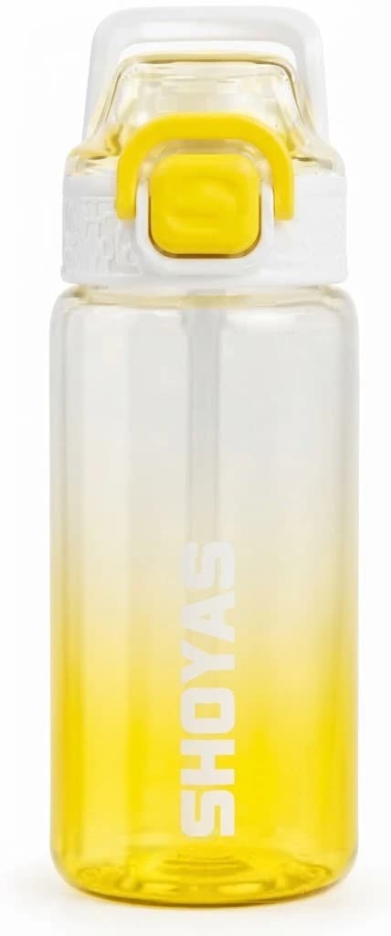 Sports Water Bottle 700ml with Safety Lock and Carry Handle - Yellow