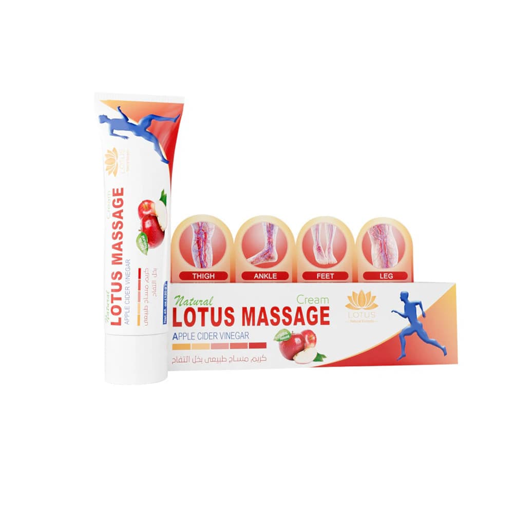 Natural Lotus Massage Cream with Apple Cider Vinegar 120 g