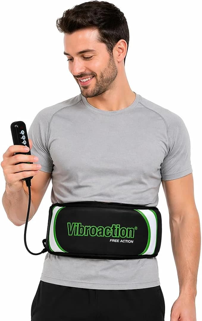 Electric Vibration Massage Belt with Remote Control – Abdomen & Waist